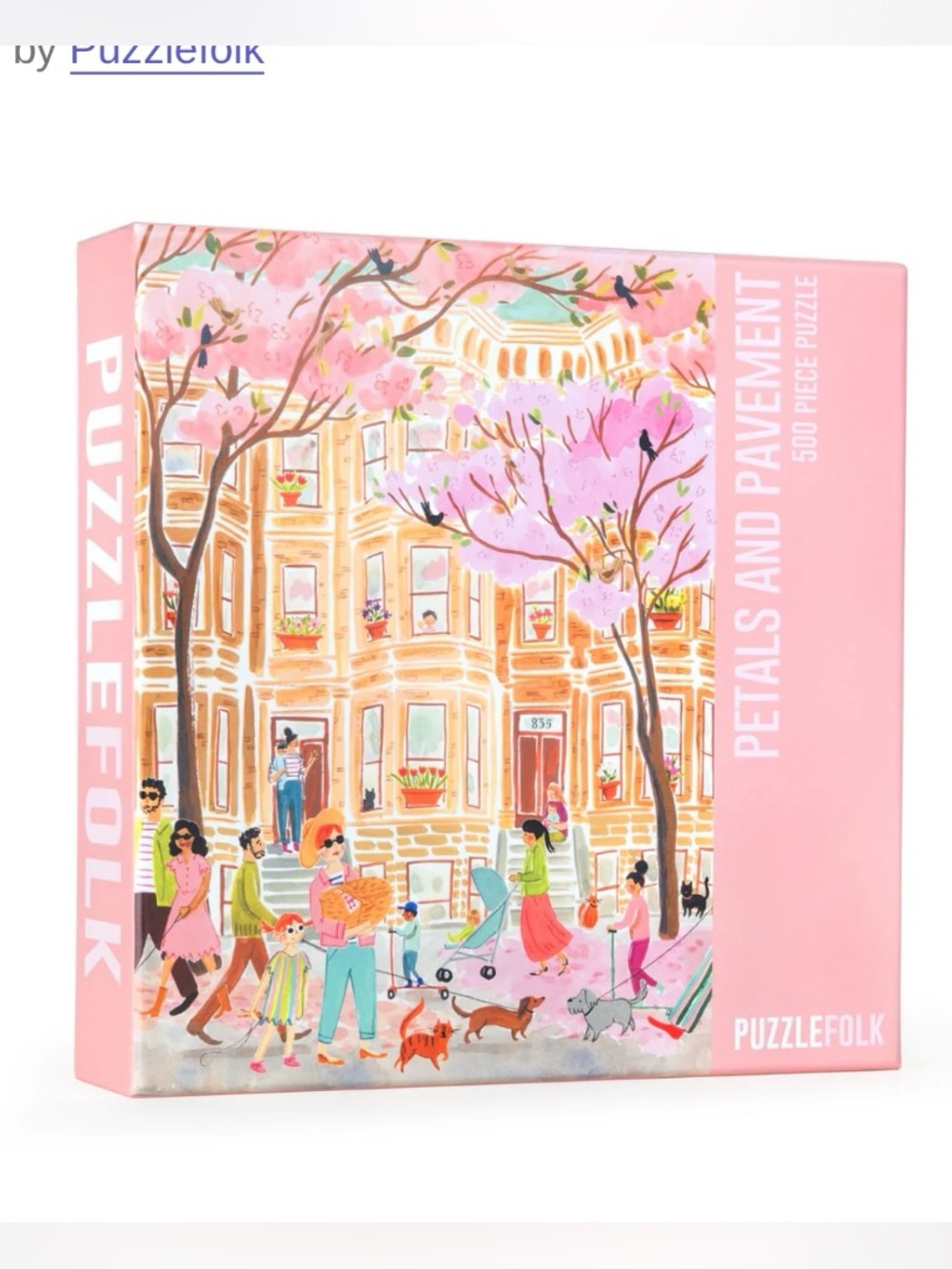 PuzzleFolk "Petals and Pavement" 500-Piece Jigsaw Puzzle